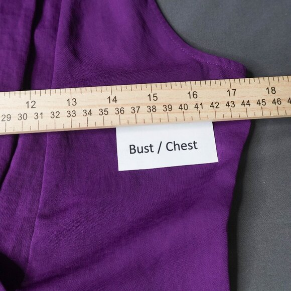 Banana Republic Womans Top 4 Purple Sheer Timeless Corpcore Statement Flowy Y2K - Picture 8 of 11